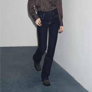 Zara Dark Blue Flare Jeans